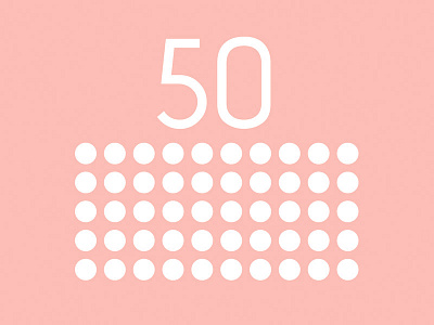 50 Followers! dots dribbble follow milestone numbers pink shamelessselfpromotion