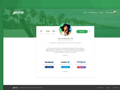 Pinme - Unlocked Profile Page