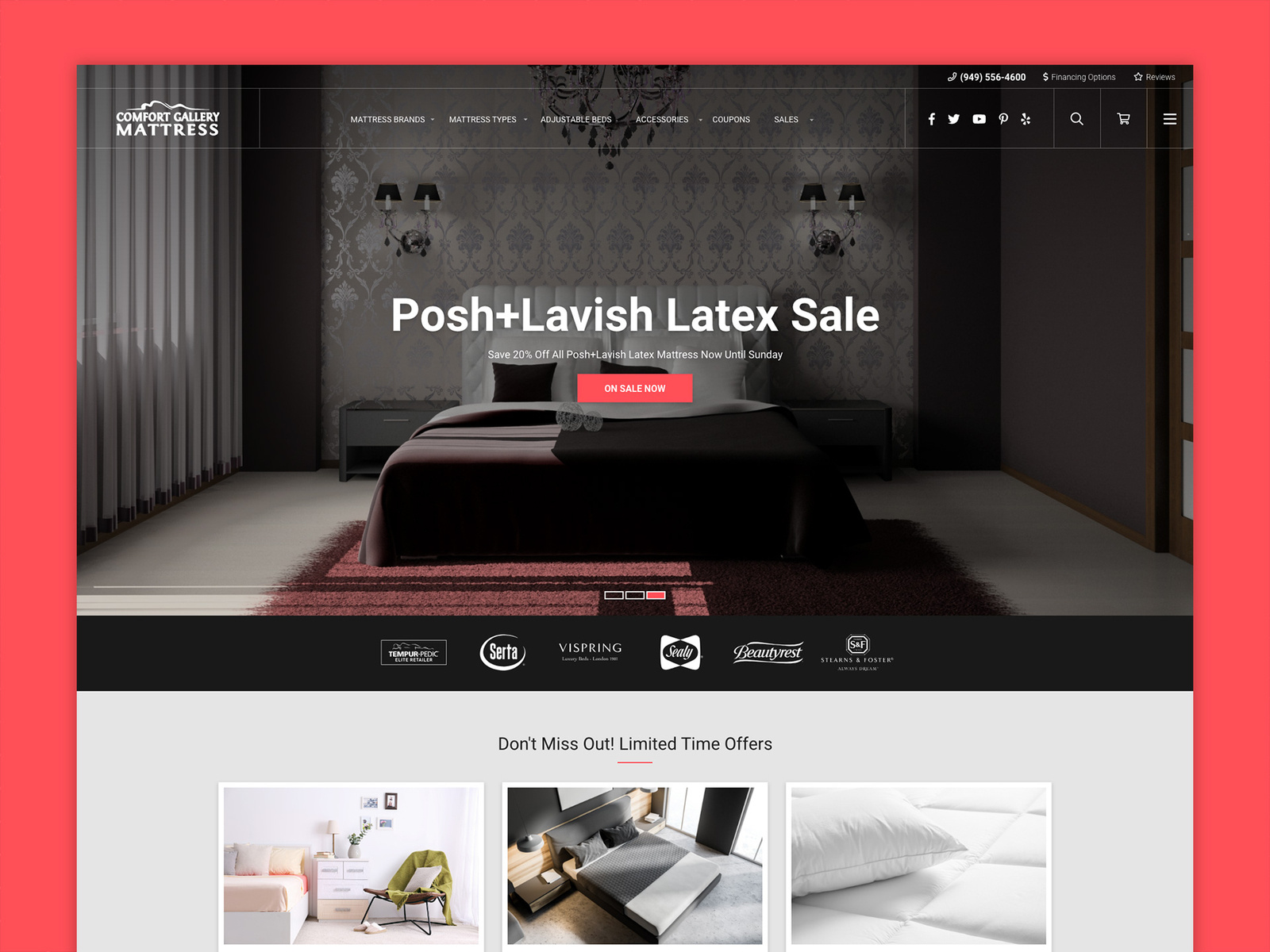 Mattress Online Store Landing Page by Milos Lazarevic on Dribbble