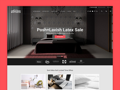 Mattress Online Store Landing Page design landing design landing page mattress online store ui