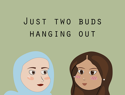 Friendship cute diverse friendship hijab illustration vector women