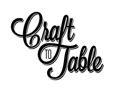 Craft to Table logo option 2 branding craft dinner event hipster lavanderia logo script table