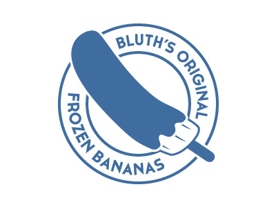 Bluthe's Original Frozen Banana 1 arrested arrested development badge banana blue bluth bluths development frozen logo love mark original show stamp tv