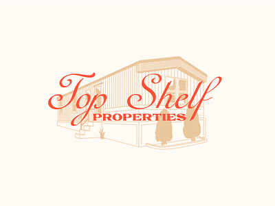Top Shelf branding logo script vintage