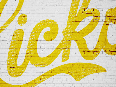 Script Preview brick logo script type typography yellow