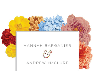 Wedding Invite Explorations ampersand color colorful floral flower invite wedding