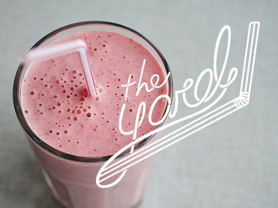 The Yard branding food foodtruck gray logo milkshake pink script straw yard
