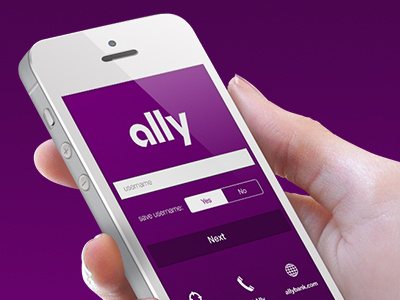 Ally App Concept 5s ally app bank flat iphone mobile money purple ui ux