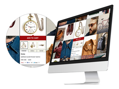 Expanded Product Detail detail expand active ecom fashion vintage hipster website grid ux ui user experience
