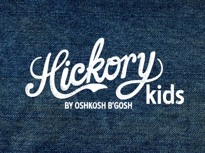 Hickory Kids by OshKosh B'gosh oshkosh oshkosh bgosh denim wholesale branding logo script vintage texture kids clothing label