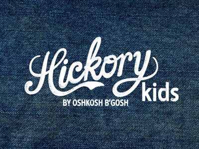 Hickory Kids by OshKosh B'gosh branding clothing denim kids label logo oshkosh oshkosh bgosh script texture vintage wholesale