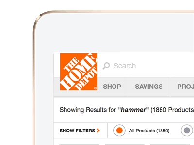 Menu Animation tablet ux homedepot navigation ui user experience header animation functionality interactive ipad