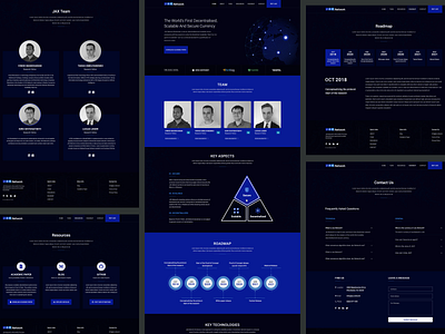 Blockchain company's website blockchain clean company dark theme lead generation luxury minimal scientific serious technology ui ux web design website