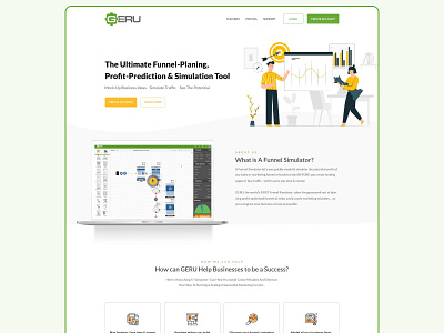 Geru | A SaaS Software Planning Tool landing page clean design landing page minimal saas saas landing page tool ui ux web design website