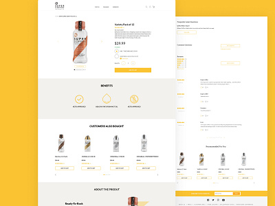 Super clean product page for Coffee e-commerce clean coffee e commerce ecommerce landing page minimal product page ui ux web design website