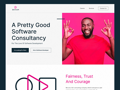 Landing page design for IT Consultancy Company