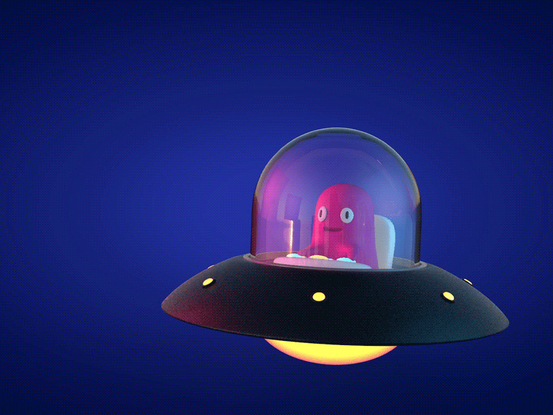 UFO 3d alien animation animation 3d c4d cinema 4d invaders martian mila animation ufo