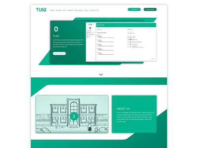 TUIO Homepage Redesign desktop homepage mockup ui user experience user interface ux uxd technologies website