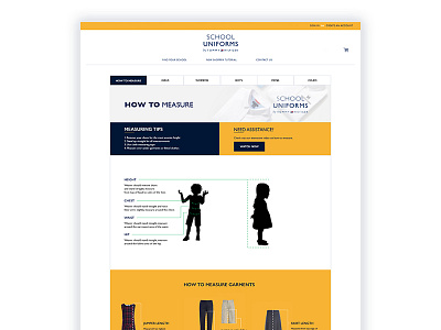 Tommy Hilfiger How to Measure Page Design