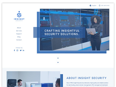 Insight Security Website homepage minimal mockup tech ui user experience user interface website