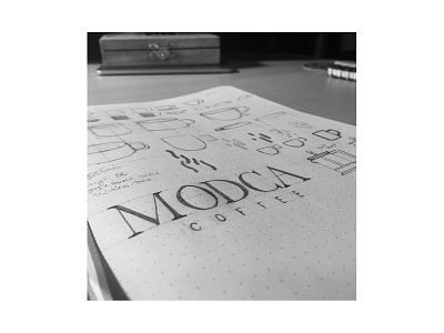 Modca Coffee Sketch brand identity branding logo logo design logos logosketch logotype sketch sketchbook sketches sketching