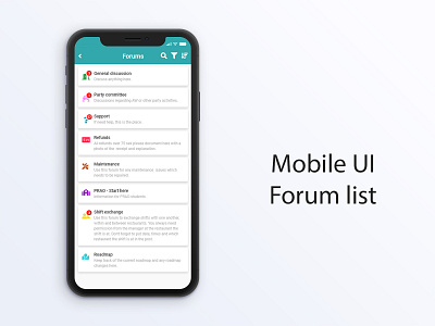 forum mobile ui