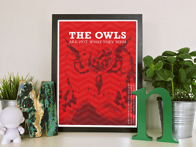 The owls are not what they seem print art illustration print typography wall art