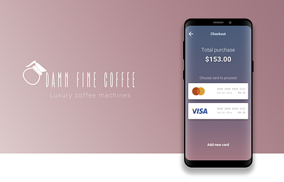 Damn Fine Coffee Credit Card Checkout Page app checkout concept creditcard creditcardcheckout daily100 dailyui002 mobile ui ux