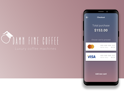 Damn Fine Coffee Credit Card Checkout Page