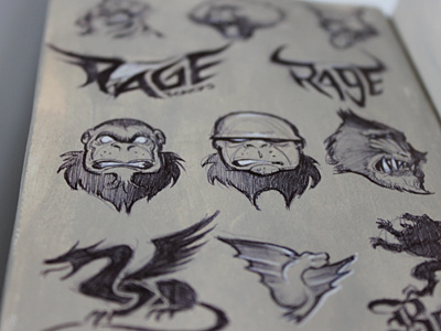 Rage Logo Concepts logo sketch