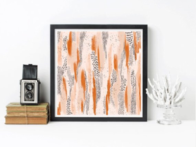 Speckles of Autumn digital art ink pastel print