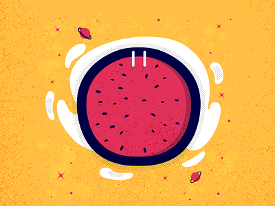 Watermelon Sugar High 2021 design digital art digital illustration harry styles illustration night planet pool space stars summer vector vectorart watermelon