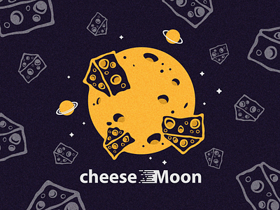 Cheese Moon cheese digital art digital illustration illustration moon space vector