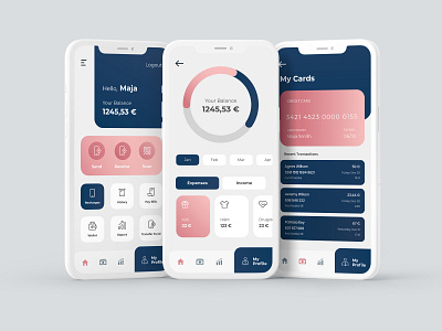 Online banking UI application animation app bank bank app bank card banking banking app bankingapp concept design flat icon illustration money ui ui ux uidesign uiux web website