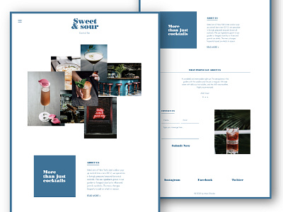 Coctail Bar Landing Page Design