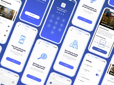Carpark Cure Mobile App - Flat Lay app branding design mobile ui typography ui ux