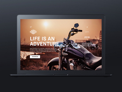 Harley Davidson Website Concept app branding design typography ui ux web web design