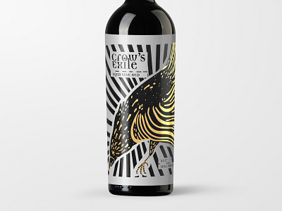 Crow's Exile Wine Label abstract art branding design graphic art graphic artist graphic design identity illustration label label design liquor logo packaging red white wine