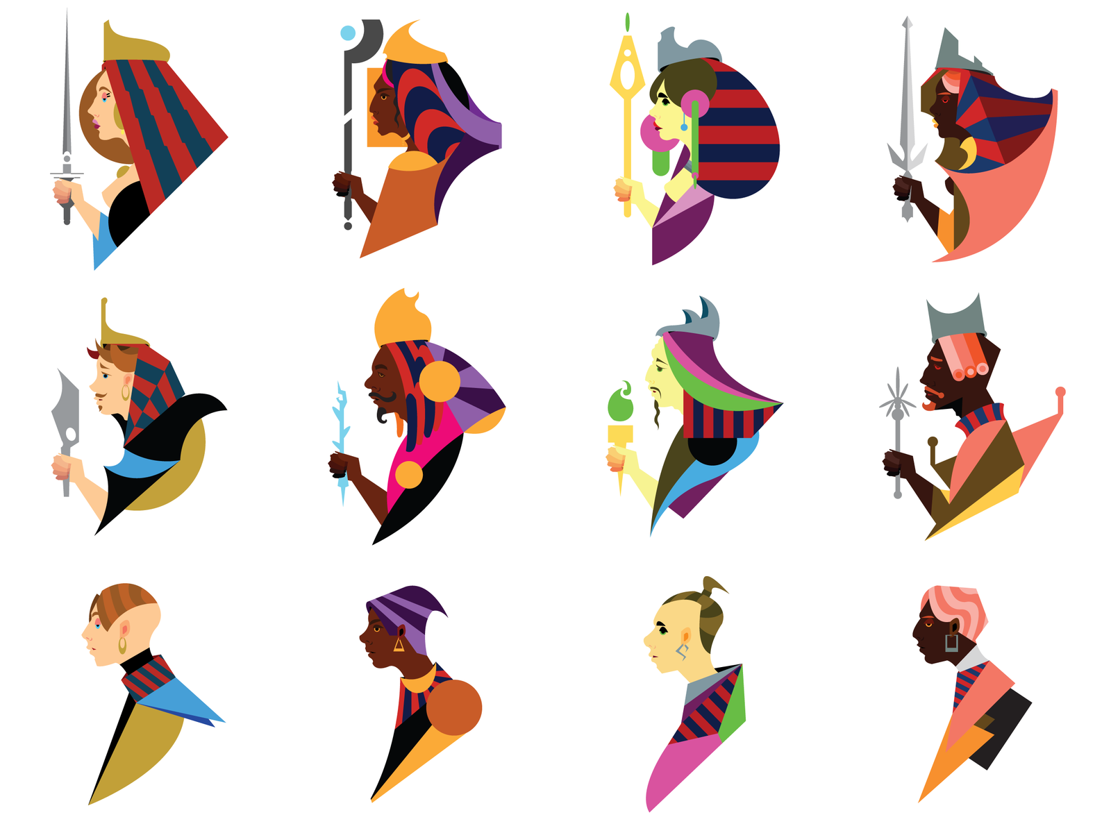 Solitaire Mobile Game Face Cards by Max on Dribbble