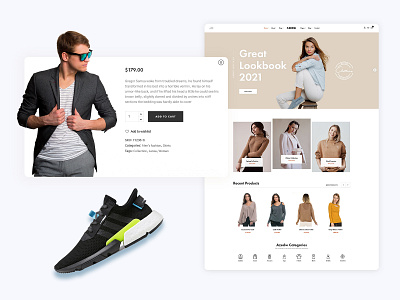 E-commerce Template Design for client