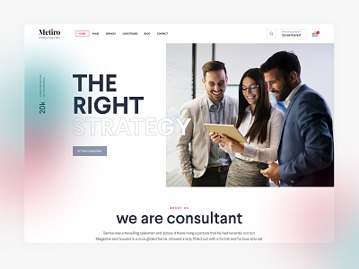 Metiro - Business Consulting PSD Template