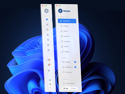 Dashboard Menu UI Design clean dashboard dashboard menu dashboard ui design design glass morphism ui glassmorphosm menu design minimal ui