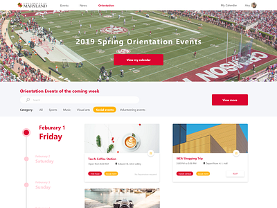 Web design_Orientation events page