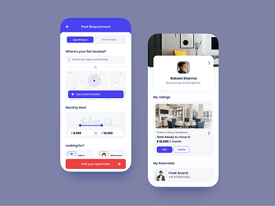 Roommate Mobile App concept