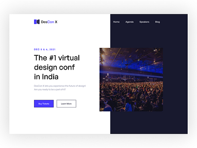 DesConX Landing Page Design