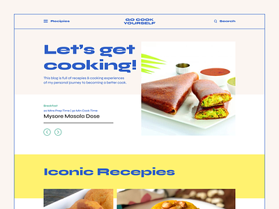 Go Cook Yourself concept design figma food landingpage recipies ui ux