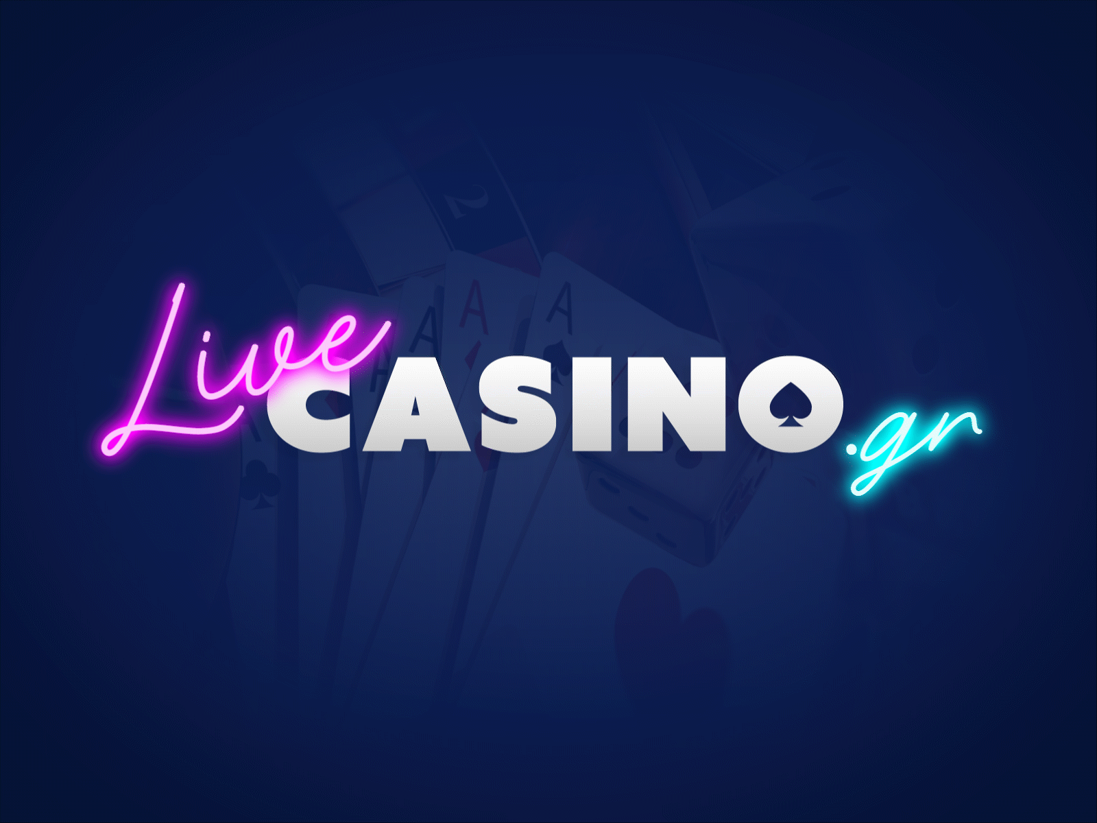 Logo for LiveCasino.gr ace of spades animation bet branding design casino concept design gif gr illustration live logo neon typography vector web