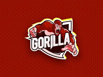 Gorilla - Ready to Fight esport flat design flat illustration game gamer gorilla icons illustration logo logo design mascot streamer vector youtube