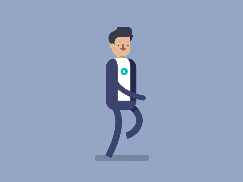 Walking (The Hole) after effects animation character gif loop motion graphic
