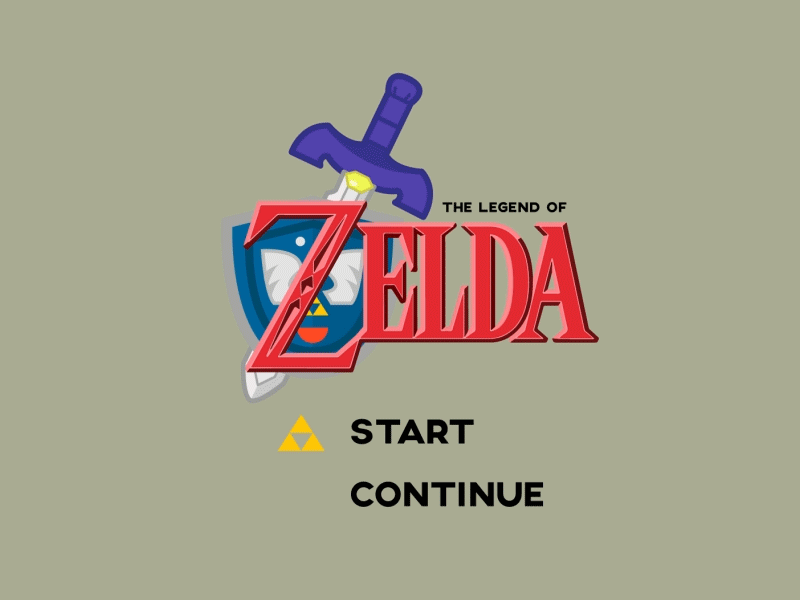The Legend of Zelda animation gif legend menu motion graphic sheld sword zelda